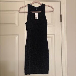 Black Bodycon Sparkly Mini Dress